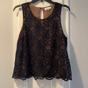 Sugarlips black lace tank top